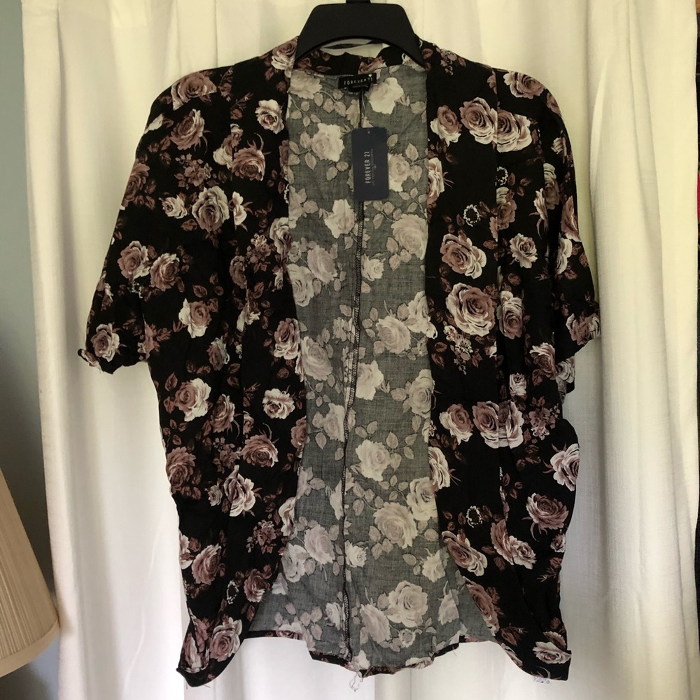 Floral Print Kimono